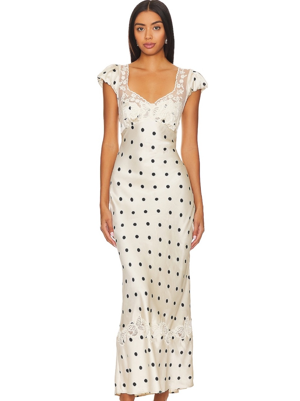 Free People Butterfly Babe Midi Dress in Tea Combo